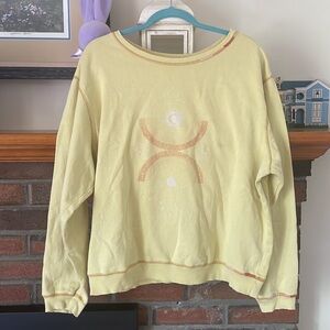Sundance Yellow Sweatshirt El Sol La Luna Vintage Wash